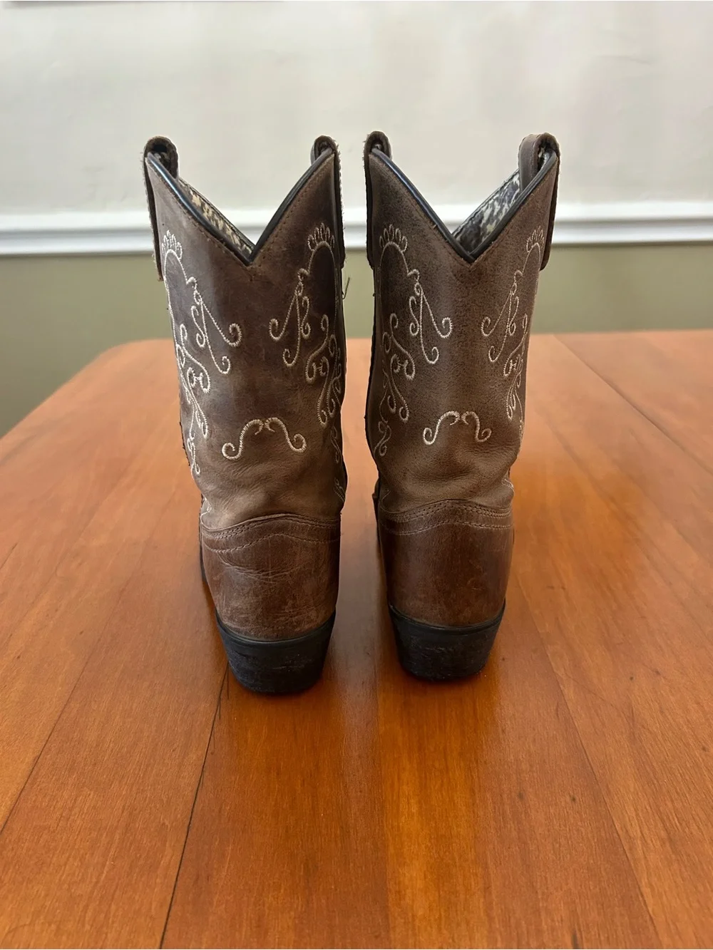 Smoky Mountain Boots Girls Brown Embroidered Western Cowboy Boots Size 1.5R